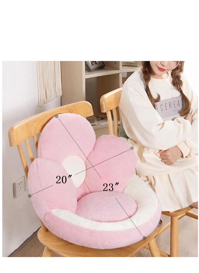 SYOSI Cute Flower Gaming Chair Cushion with Backrest Anti-Slip Straps, Comfortable Kawaii Computer Chair Cushion for Gamer Chair Seat Cushion Armchair Pillow Office Desk Chair Home Decor, 23 Inch, Pink  - Image 2