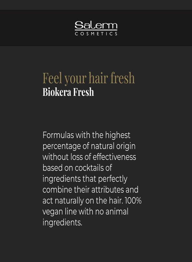 SALERM - Hair Conditioner - Green Shot Balm Biokera Fresh - 300 ml - with Apple, Green Tea, Mint, and Aloe Vera - Hydrates and Refresh the Scalp - Sulfate and Paraben-Free - Vegan - Image 5