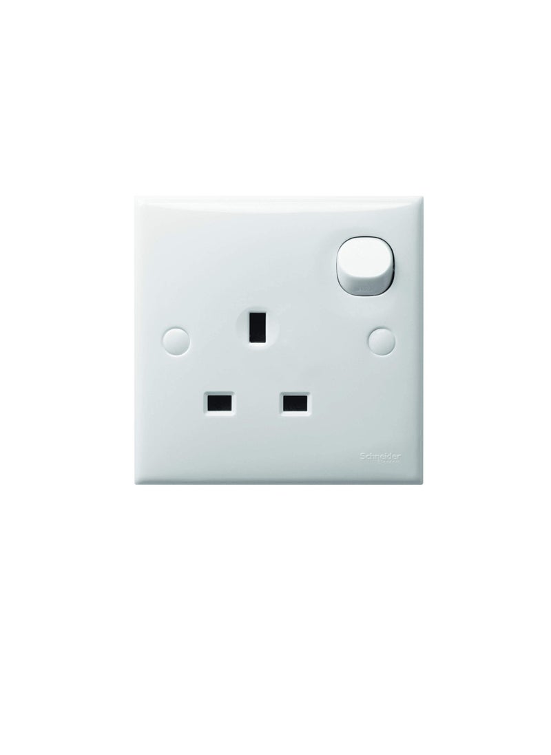 Schneider Electric Schneider Electric Switched Socket Outlet - 1 Gang Socket - White S-Classic Clipsal - Made in Malaysia  - Image 2