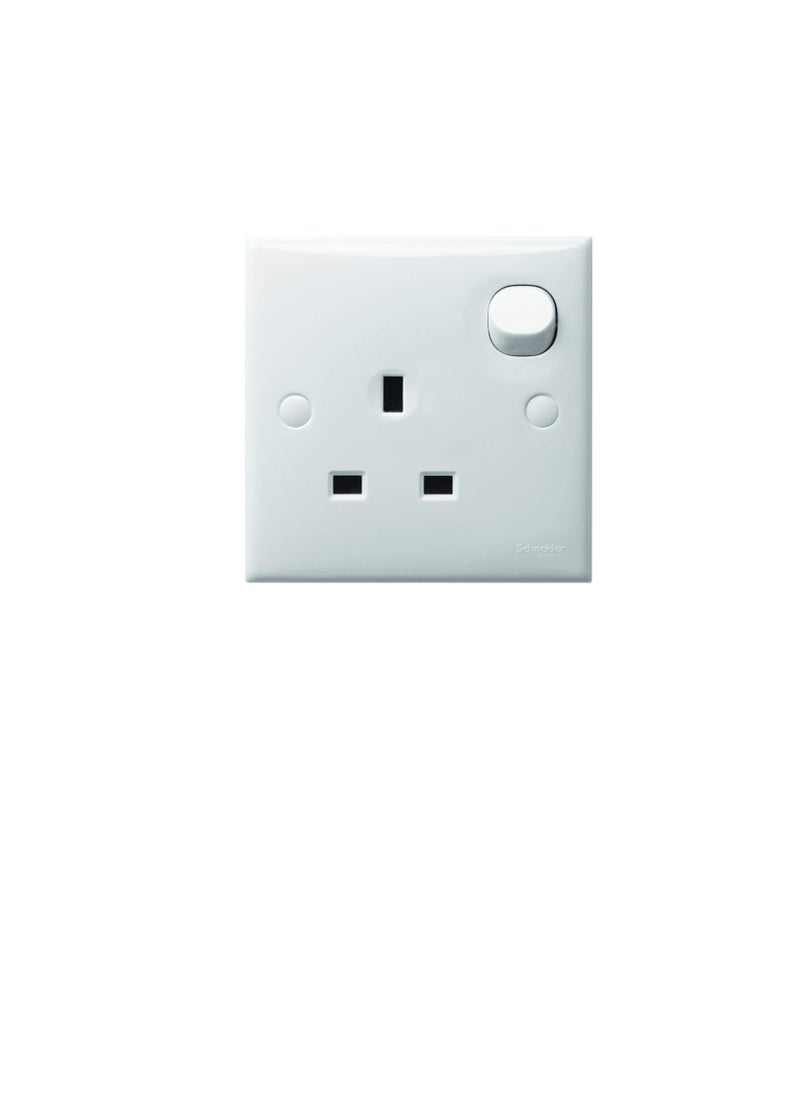 Schneider Electric Schneider Electric Switched Socket Outlet - 1 Gang Socket - White S-Classic Clipsal - Made in Malaysia  - Image 3