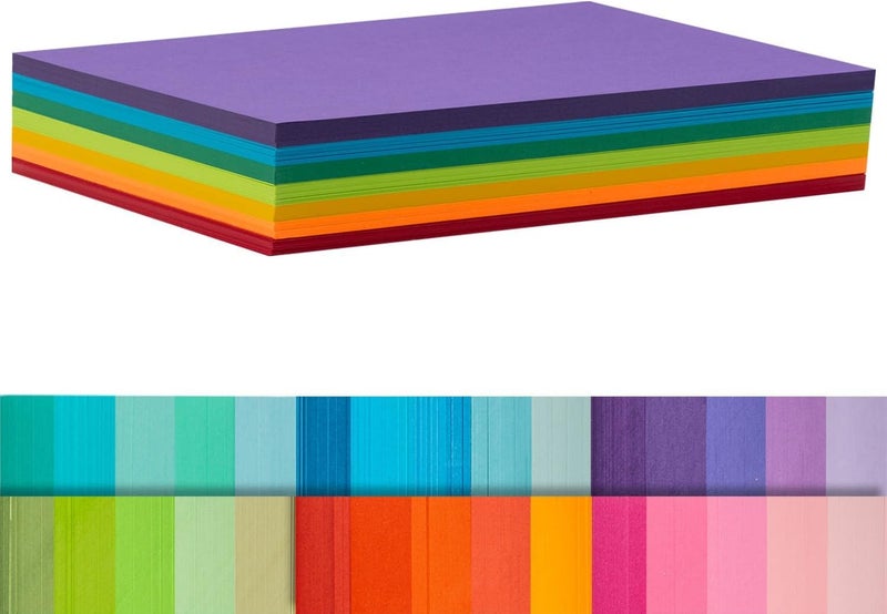 Index Cards 140-Count 5x8 Inch,200GSM Heavyweight Set of 7 Colors Paper Multicolor Study Cards - Image 1