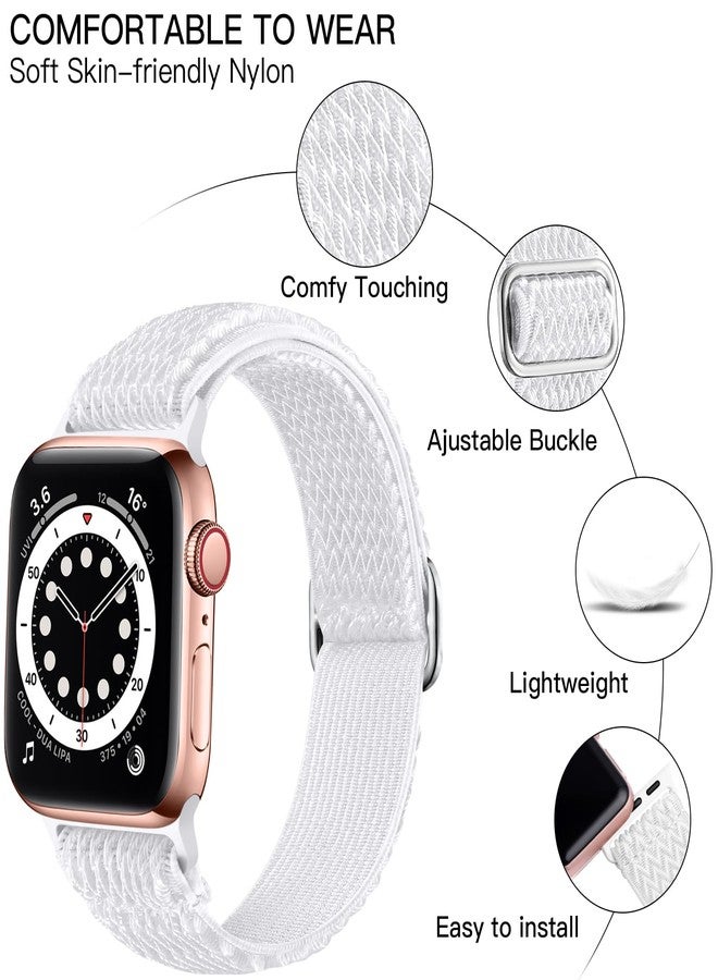 Lerobo Stretchy Bands Compatible with Apple Watch Band 40mm 38mm 41mm Women Men Ultra 3/2/1 49mm Series 10 11 9 8 45mm 46mm 42mm, Nylon Solo Loop Sport Strap for iWatch Bands Series 7 6 5 4 3 SE 3/2/1 - Image 2