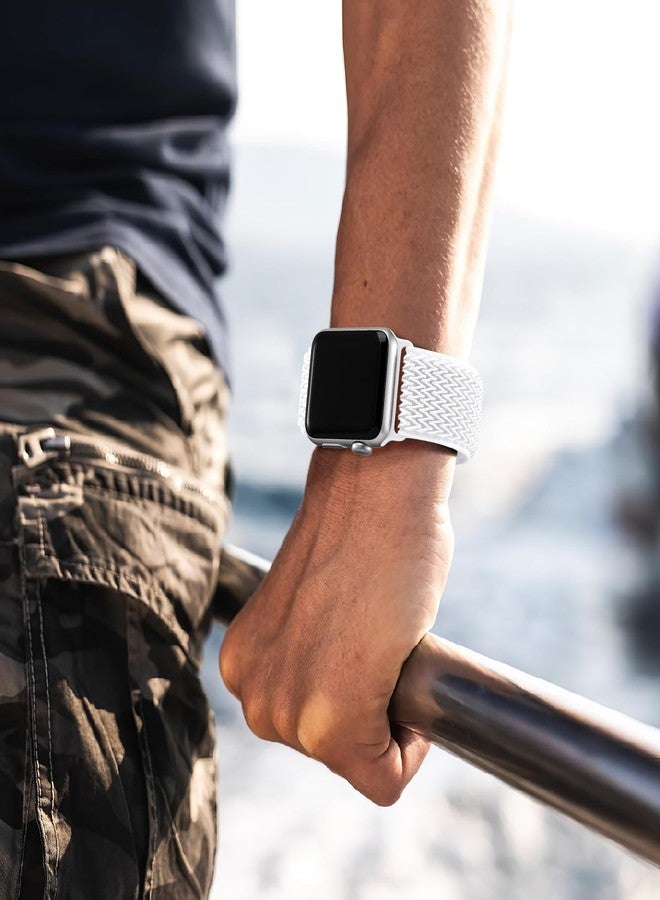 Lerobo Stretchy Bands Compatible with Apple Watch Band 40mm 38mm 41mm Women Men Ultra 3/2/1 49mm Series 10 11 9 8 45mm 46mm 42mm, Nylon Solo Loop Sport Strap for iWatch Bands Series 7 6 5 4 3 SE 3/2/1 - Image 5