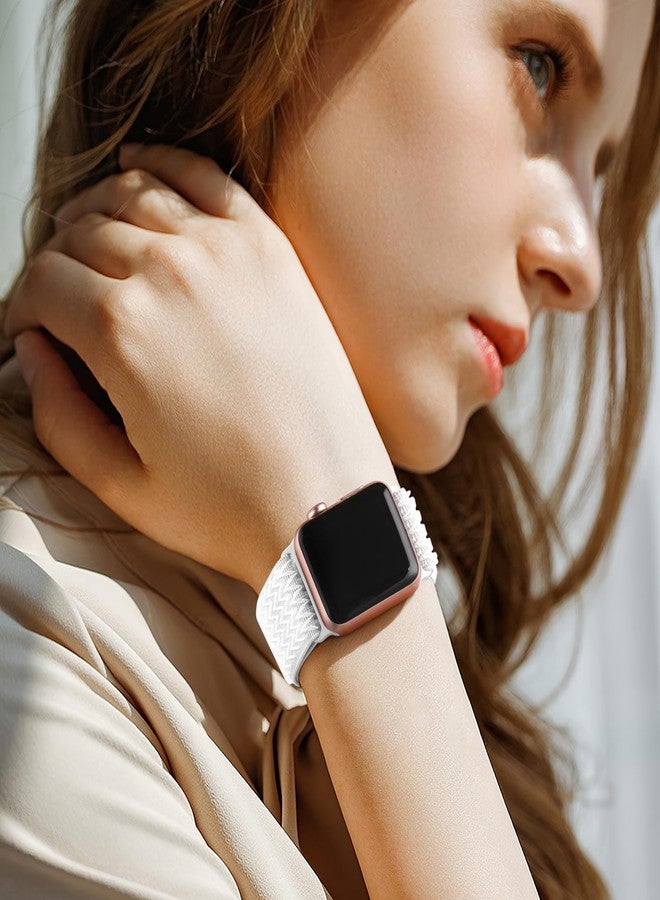 Lerobo Stretchy Bands Compatible with Apple Watch Band 40mm 38mm 41mm Women Men Ultra 3/2/1 49mm Series 10 11 9 8 45mm 46mm 42mm, Nylon Solo Loop Sport Strap for iWatch Bands Series 7 6 5 4 3 SE 3/2/1 - Image 4