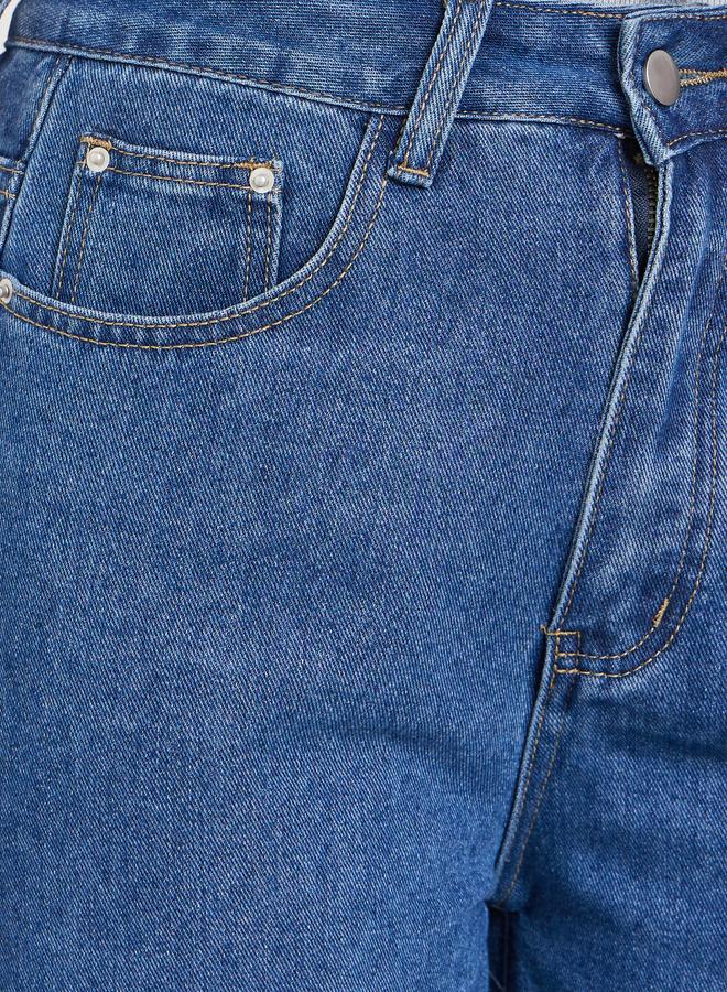 Styli High Rise Wide Leg Washed Jeans - Image 3