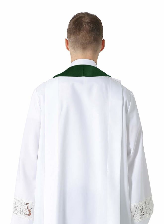IvyRobes Unisex-adult's Reversible Clergy Mass Stole with Cross 90" Forest/Purple - Image 4