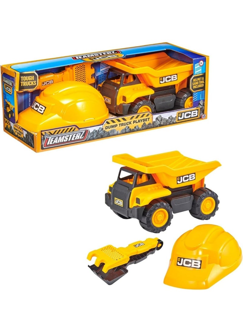 D-power - Teamsterz  JCB 10" Dump Truck Sand Tool and Helmet Playset | Construct the ultimate playtime | Design free-moving wheels for push-along fun | Suitable for children aged 3 + and above - Image 4