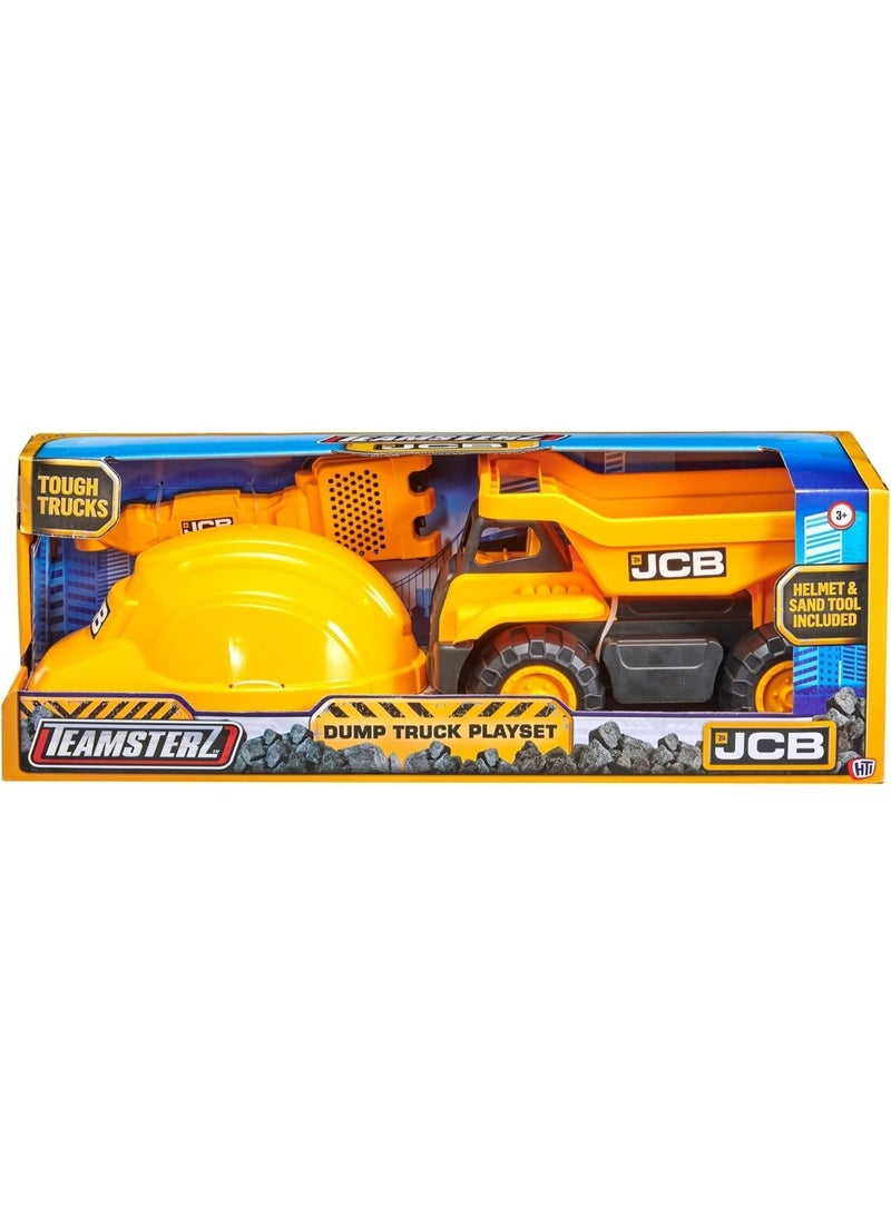 D-power - Teamsterz  JCB 10" Dump Truck Sand Tool and Helmet Playset | Construct the ultimate playtime | Design free-moving wheels for push-along fun | Suitable for children aged 3 + and above - Image 2