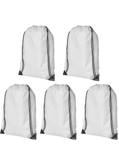 5 Pcs Premium 210D Polyester Drawstring Bags