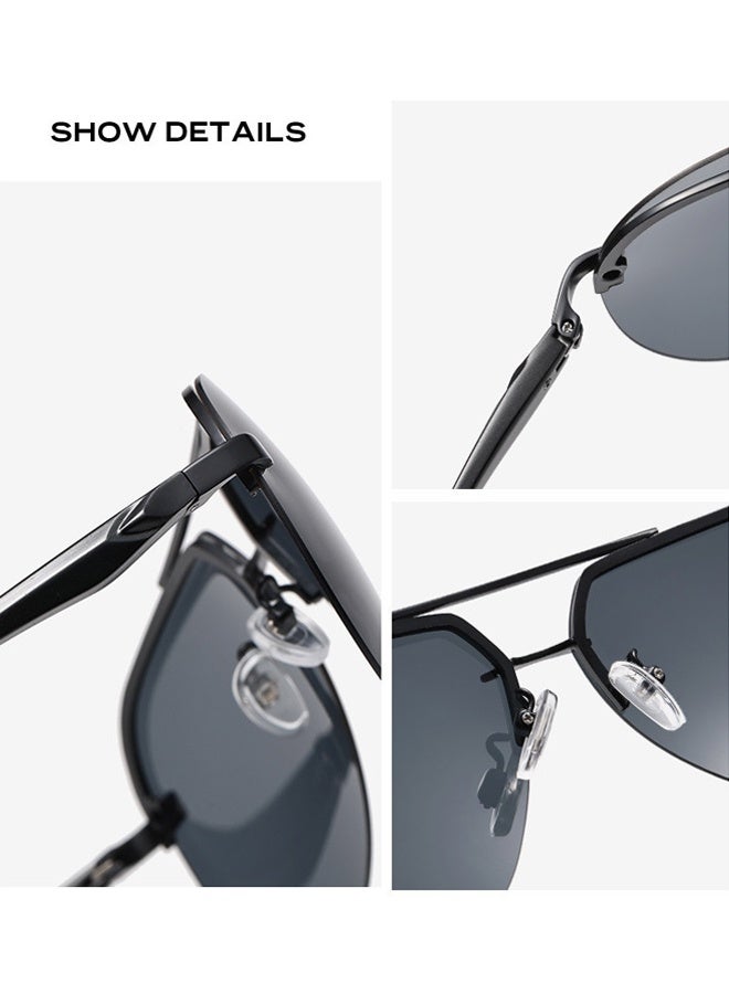 Gasin MIRAJ Series UV Protection Sunglasses, Black Frame with Solid Gray Lenses​ - Image 5