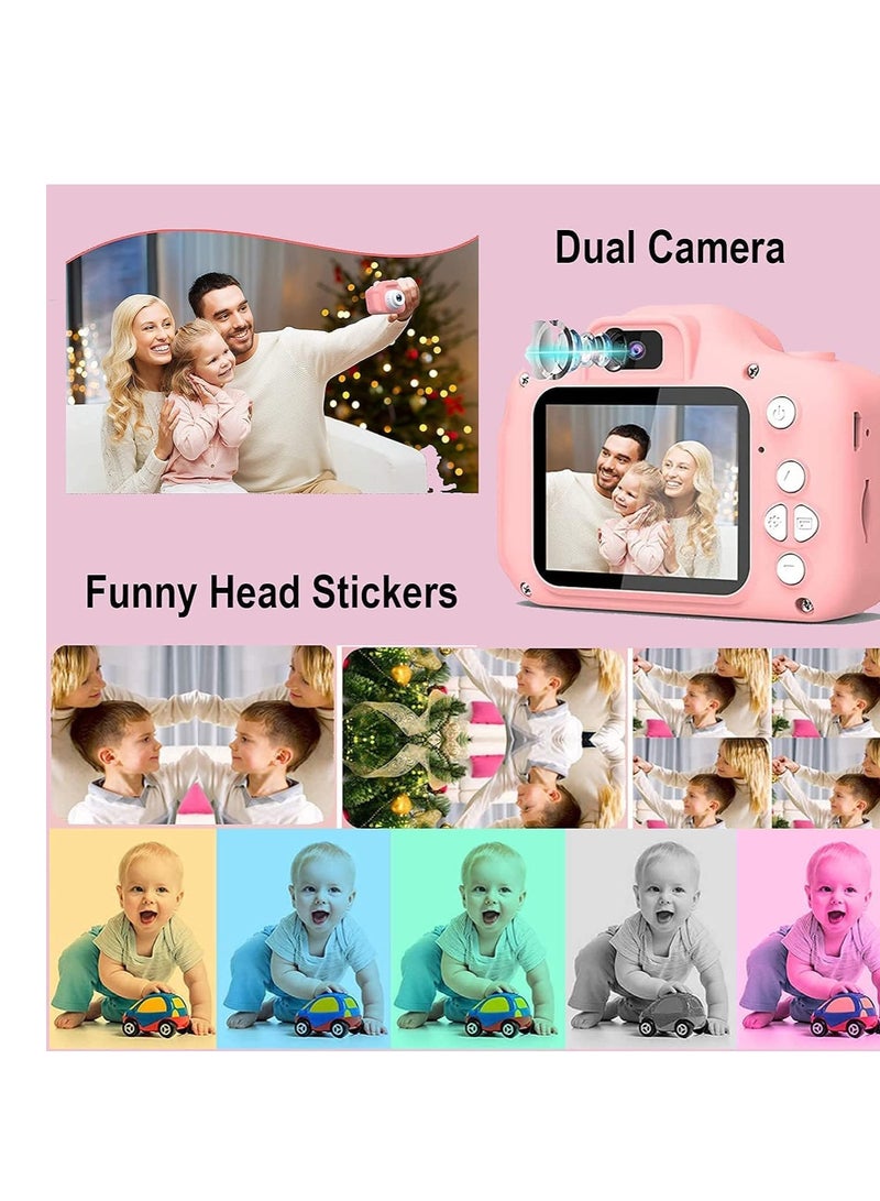 ELTRAZONE Upgrade Kids Selfie Camera, Christmas Birthday Gifts for Girls Age 3-9, 20MP 1080P HD Digital Video Cameras for Toddler, Portable Toy for 3 4 5 6 7 8 9Year Old Girl -Pink - Image 3