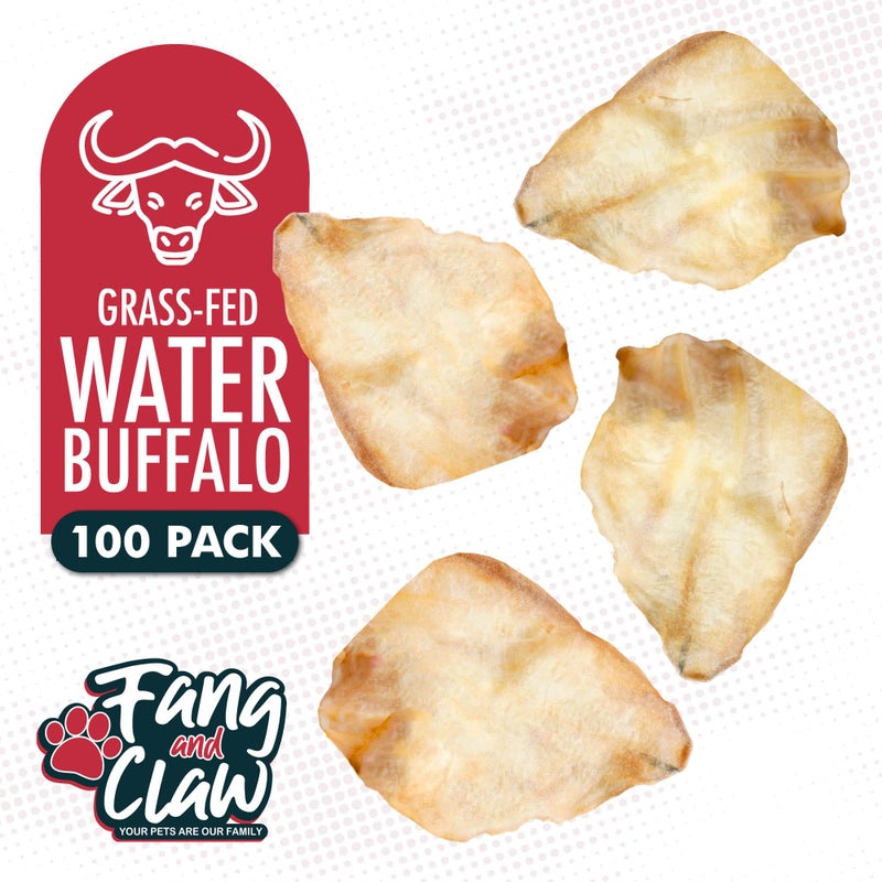 Fang and Claw Fang & Claw Water Buffalo Ears for Dogs (50 Pack) - Free Range Grass Fed Low Calorie All Natural Dog Chews - Healthy Dental Chew Bone Alternative - No Rawhide Dog Chews - Long Lasting Natural Treats - Image 5