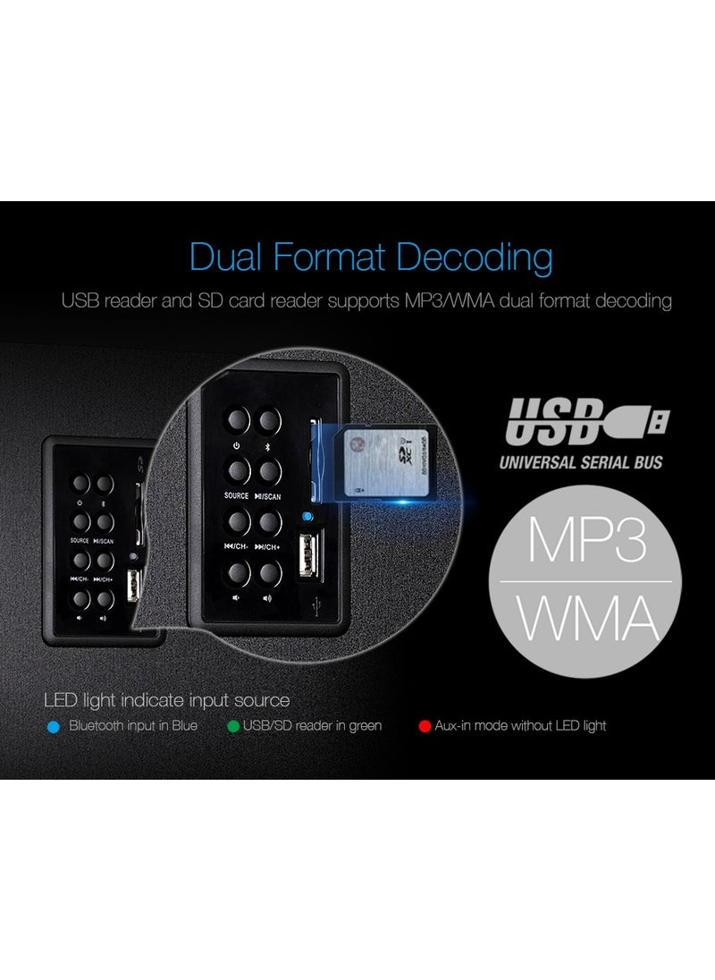 F&D - F&D F550X 60w 2.1 Computer Multimedia Speaker with Subwoofer, Supporting BT/AUX/USB/FM/Coaxial/NFC, sound effects. - Image 1