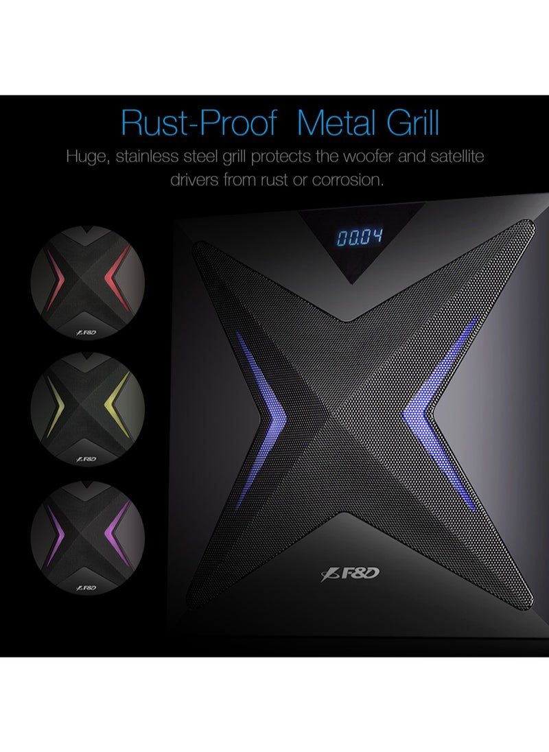 F&D - F&D F550X 60w 2.1 Computer Multimedia Speaker with Subwoofer, Supporting BT/AUX/USB/FM/Coaxial/NFC, sound effects. - Image 1