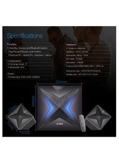 F&D F&D F550X 60w 2.1 Computer Multimedia Speaker with Subwoofer, Supporting BT/AUX/USB/FM/Coaxial/NFC, sound effects.  - Image 2