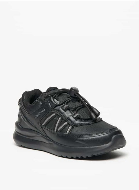 Boys' Panelled Sneakers with Drawstring Lace Closure