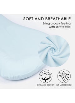 MEXXI MEXXI Organic Cotton Baby Lounger Cover - Waterproof, Hypoallergenic and Breathable (Baby Blue)  - Image 4