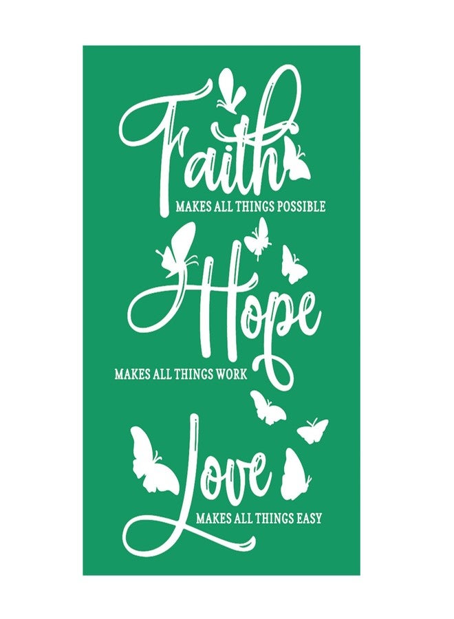 جاجادو استنسل لاصق ذاتي من JAJADO Faith Love Family، استنسل شاشة حريرية قابل لإعادة الاستخدام، استنسل تحفيزي ملهم للرسم على الخشب/الكوب/الملابس/المكتب/المدرسة/مشروع ديكور المنزل الحرفي 8.5 × 11 بوصة - Image 1