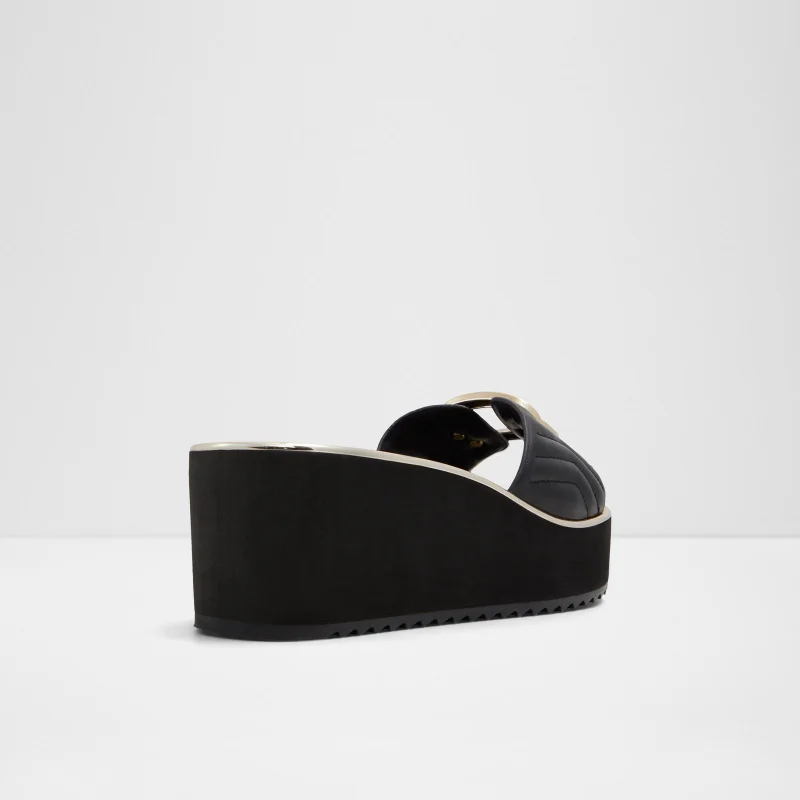 Aldo  Menhaden Ladies Black Beach Sandals for Women | Best Price UAE