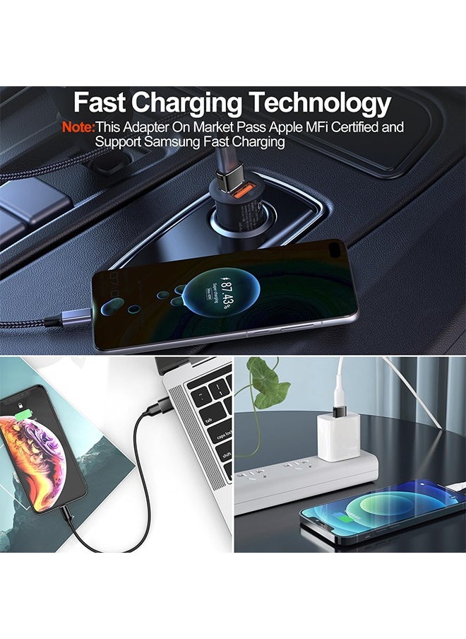 Generic USB to USB C Adapter 4 Pack,USBC Female to A Male Car Charger OTG Converter ,Type C Converter for iPhone 16 16e Pro Max,15 14 13 12 Plus,Apple Watch,Airpods,Compatible for Nintendo Switch,Samsung Galaxy S25 AirPods,iPad,Car  - Image 2