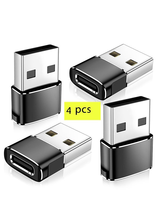 Generic USB to USB C Adapter 4 Pack,USBC Female to A Male Car Charger OTG Converter ,Type C Converter for iPhone 16 16e Pro Max,15 14 13 12 Plus,Apple Watch,Airpods,Compatible for Nintendo Switch,Samsung Galaxy S25 AirPods,iPad,Car  - Image 1