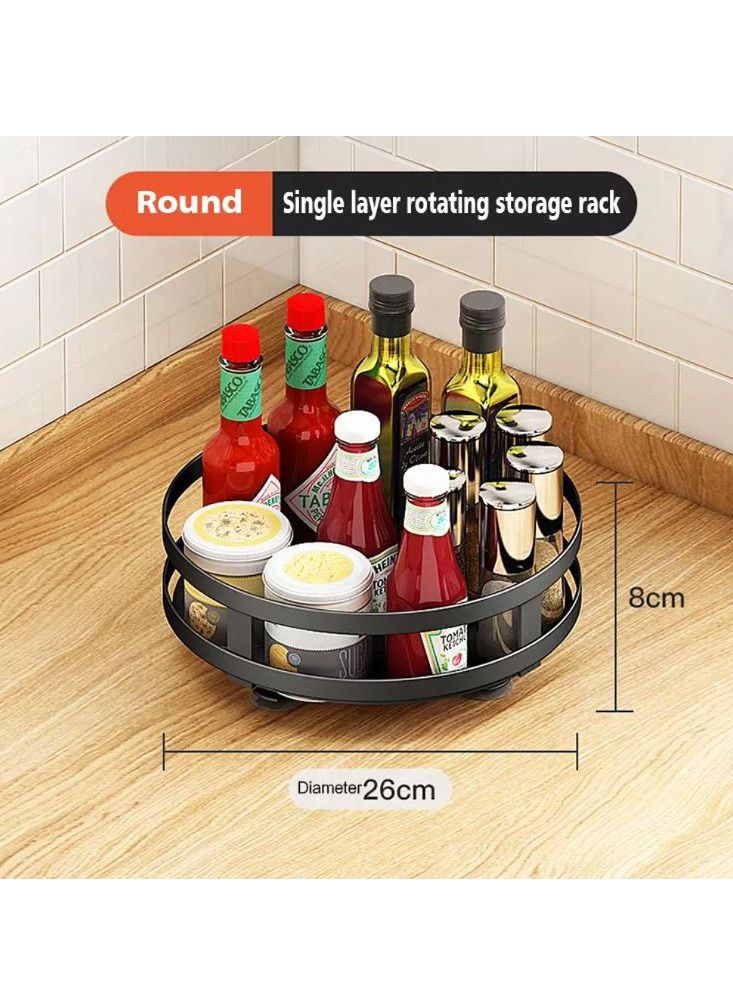 DRAMA HOME Rotatable Multifunctional Removable Metal Storage Rack - Image 1