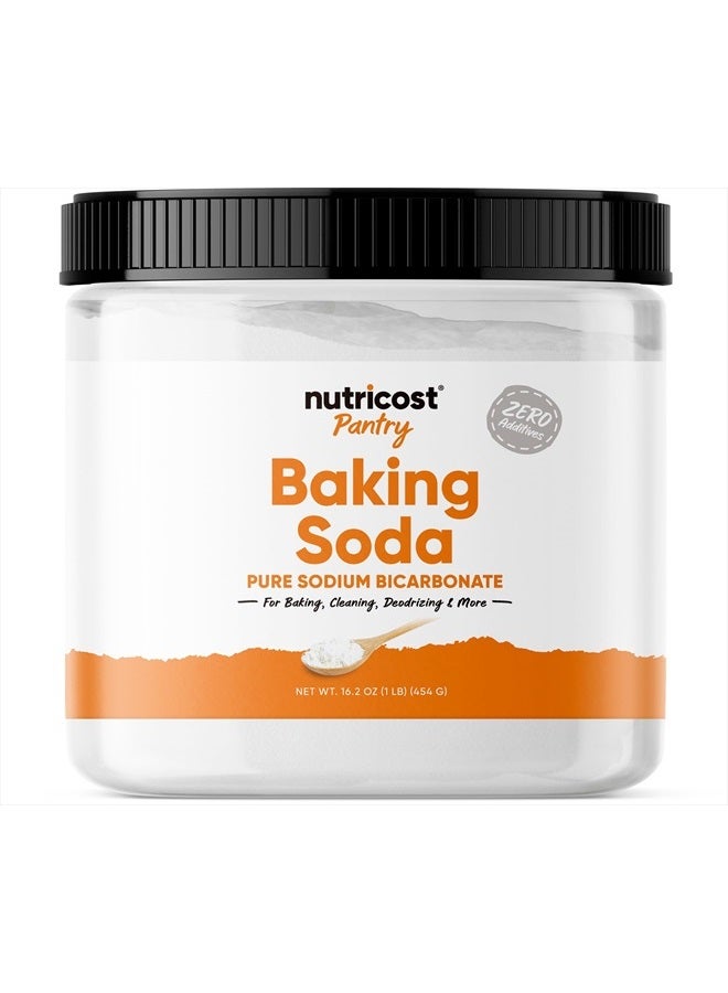 Nutricost Pantry Baking Soda (1 LB) - For Baking, Cleaning, Deodorizing, and More - Image 1
