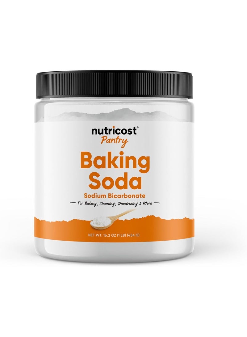 Nutricost Pantry Baking Soda For Baking, Cleaning, Deodorizing, and More 16.2oz - Image 1