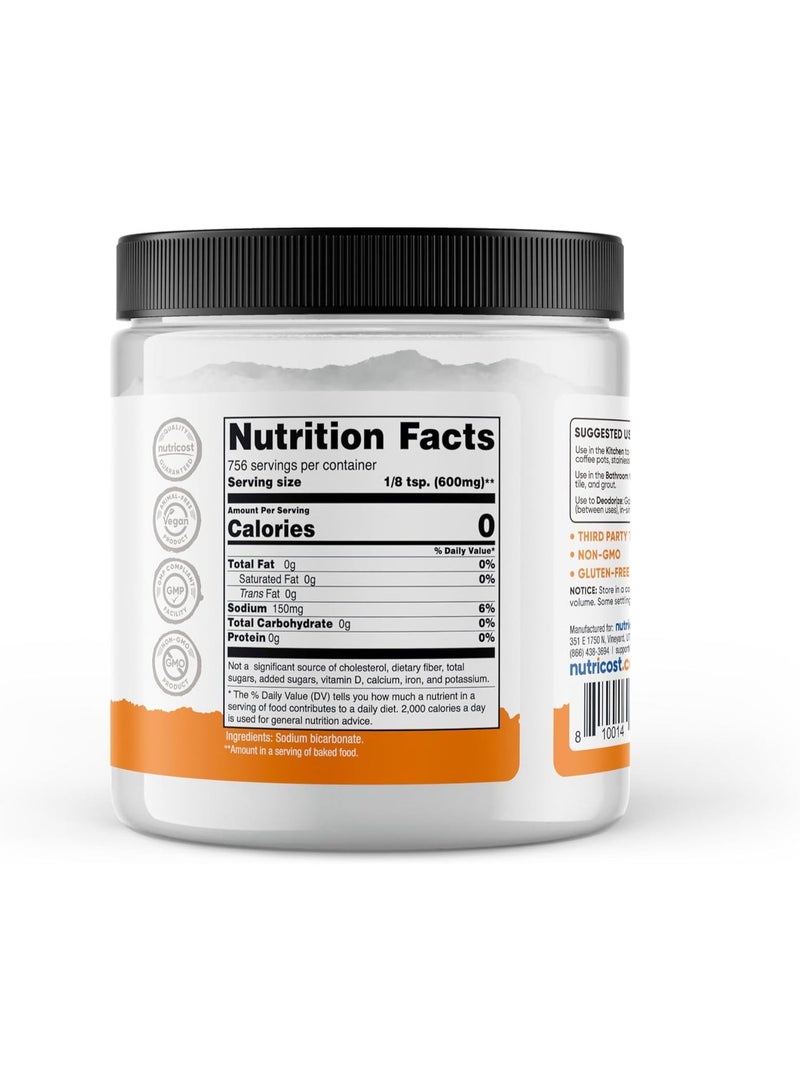 Nutricost Pantry Baking Soda For Baking, Cleaning, Deodorizing, and More 16.2oz - Image 2