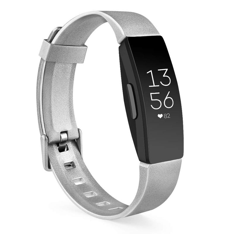 AK حزمة 3 أشرطة TPU ناعمة متوافقة مع Fitbit Inspire 2 / HR / Ace 2 - أحزمة رياضية مقاومة للماء (ذهبي وردي / فضي / أزرق بحري، صغير) - Image 3