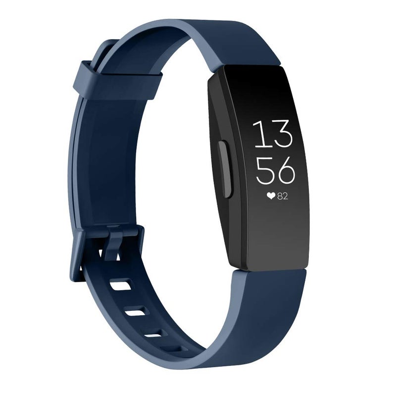 AK حزمة 3 أشرطة TPU ناعمة متوافقة مع Fitbit Inspire 2 / HR / Ace 2 - أحزمة رياضية مقاومة للماء (ذهبي وردي / فضي / أزرق بحري، صغير) - Image 4