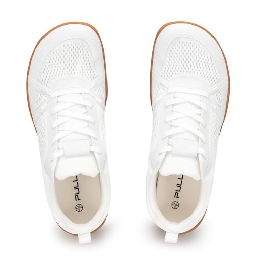 Pulltop Barefoot Trail Running Shoes for Men - Wide Toe Box | Zero Drop Sole | Minimalist Cross-Training Shoes White Size 9 - Image 2