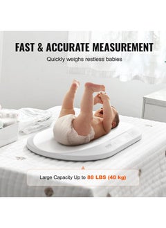 VEVOR VEVOR Baby Scale, Digital Infant Scale with Measuring Tape, Multi-Function Toddler Scale for Weight and Height Track - with Hold & Tare Function, 5 Units for Babies, Toddlers, Pets, 88LBS Capacity  - Image 3