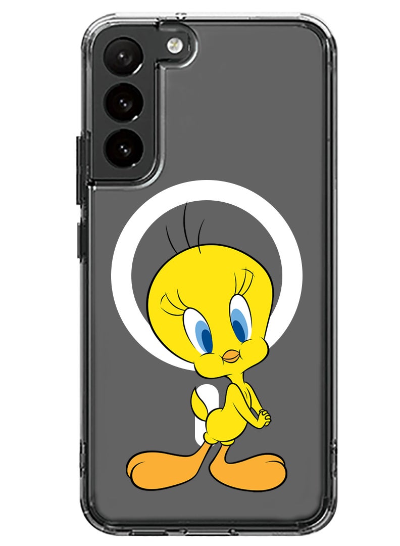 Theodor Magnetic Case for Samsung Galaxy S23 Plus 6.6-inch Compatible with MagSafe Wireless Charging, Shockproof Phone Bumper Cover Tweety - Image 1