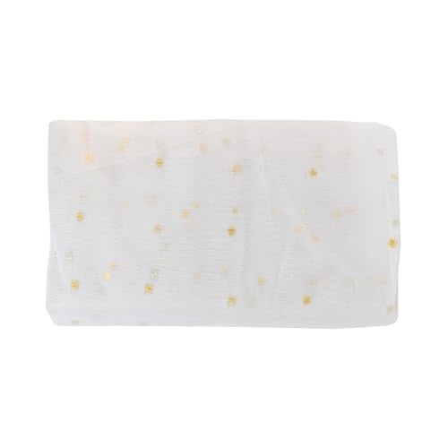 AMAROBA Dotted Net Fabric for Decor, Gift Packing, Party, Bouquet,Car, Christmas,Decoration,Width 1 mtr, 5 mtr Length net Cloth for Decoration (Pack of 5 MTR, DOT White), embroidered - Image 2