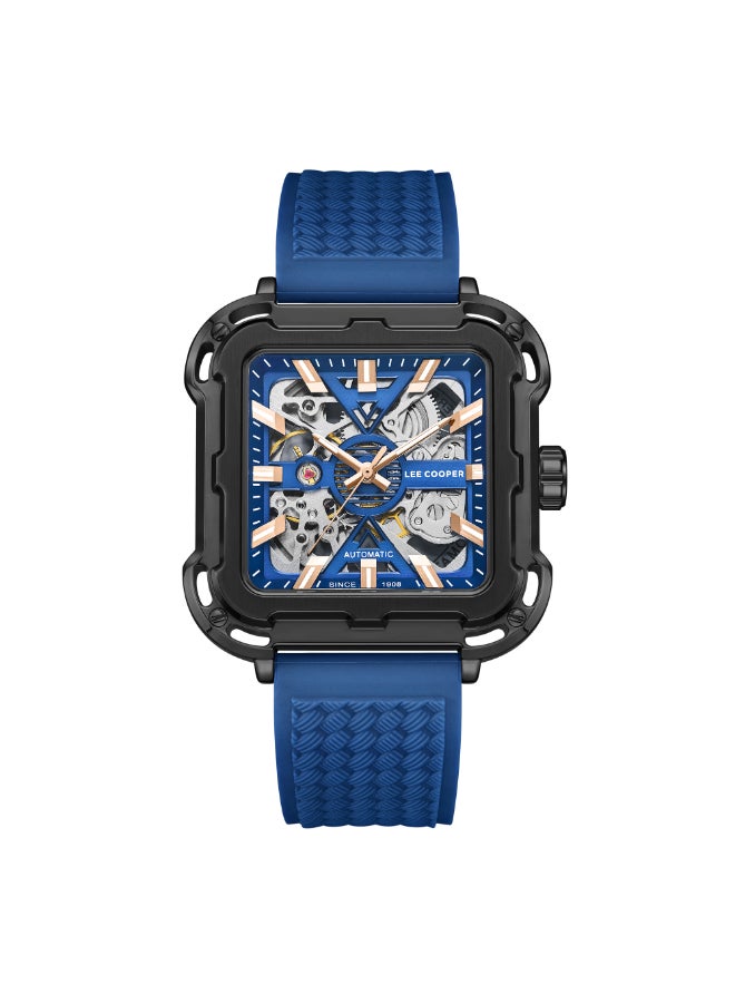 لي كوبر ساعة يد رجالية أوتوماتيكية بسوار سيليكون . - * مم - Image 1