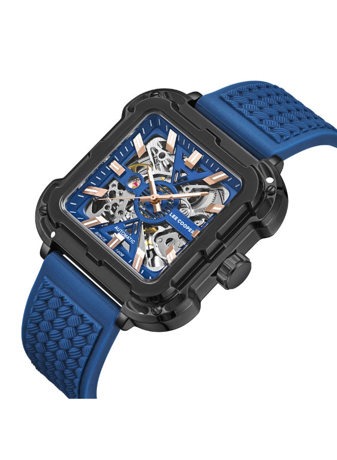 لي كوبر ساعة يد رجالية أوتوماتيكية بسوار سيليكون . - * مم - Image 3