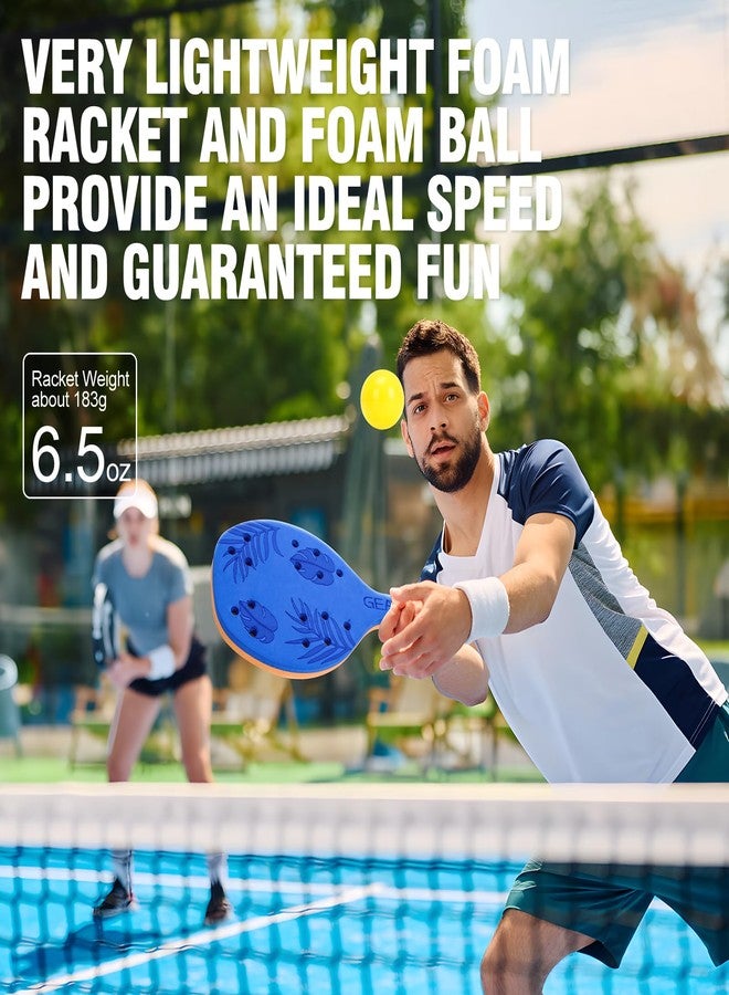 GEAVESS Foam Beach Tennis Racket Set, Beach Paddle Game Set, EVA Memory Foam Racket for Kids, Junior, Adult - Image 5