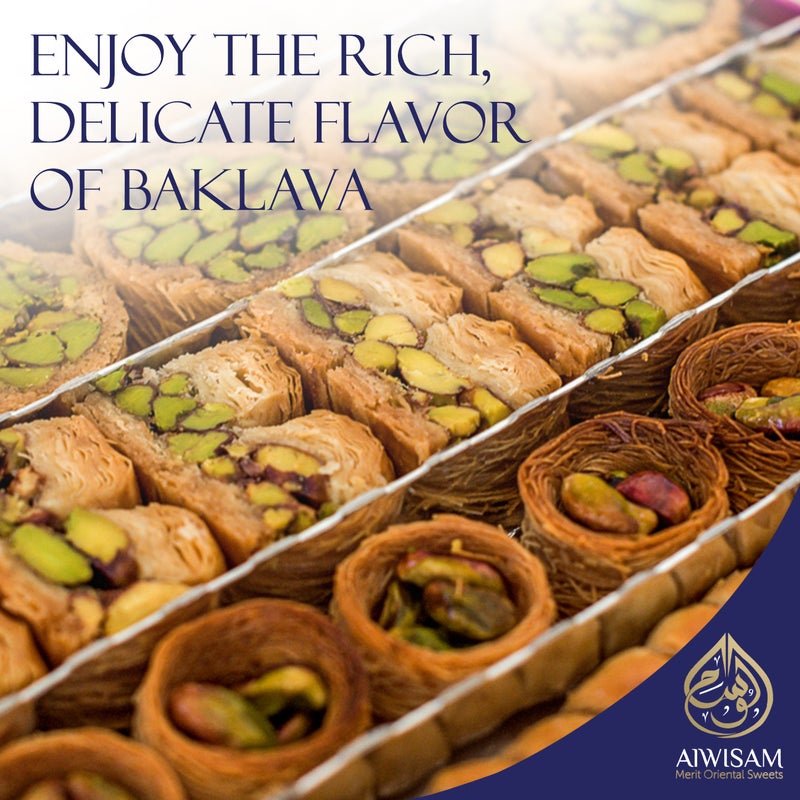 Al Wissam 350g Mixed Baklava -  Premium Arabic Sweets Gift Box for Eid, Diwali, and Special Occasions – Authentic Middle Eastern Dessert – Traditional Baklawa - Image 4