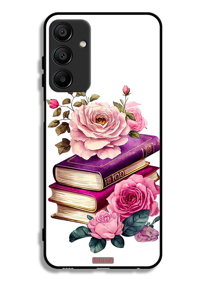 Tolwak Samsung Galaxy A15 5G Protective Case Cover Roses And Books - Image 1