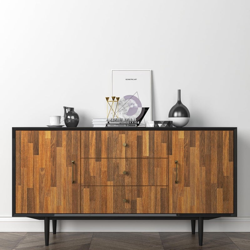 Decotalk Butcher Block Contact Paper Wood Contact Paper 17.7x120 Inch Dark Wood Contact Paper for Countertops Dark Brown Butcher Block Contact Paper Wood Peel and Stick Wallpaper Woods Vinyl Wrap - Image 4