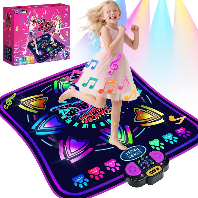 MOMUSE Kids Dance Mat with Display Lockable Levels 2 Challenge Modes Electronic Dance Pad 6 Volume Levels Builtin Music Toy Musical Mat Christmas Birthday Gift for 312 Years Girls Boys - Image 3