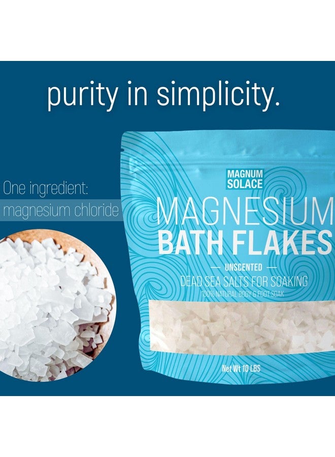 Magnum Solace Magnesium Flakes For Bathmagnesium Chloride Flakesdead Sea Salts For Soaking 10 Lbs - Image 3