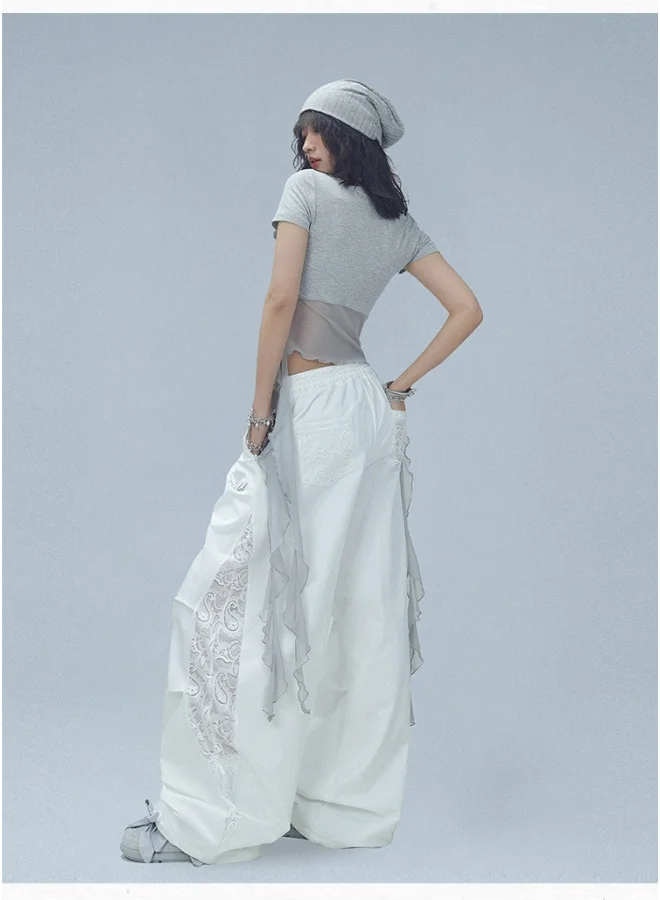 Madam Uniq Y2K Style Summer Quick-Dry Cropped Pants for American Street Dance Fashion