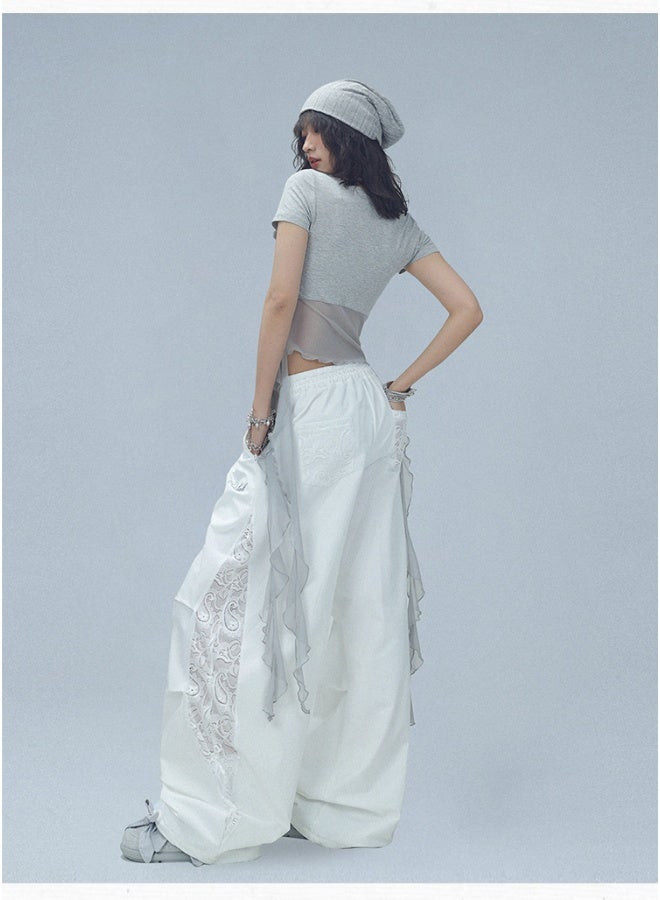 Madam Uniq Y2K Style Summer Quick-Dry Cropped Pants for American Street Dance Fashion - Image 2