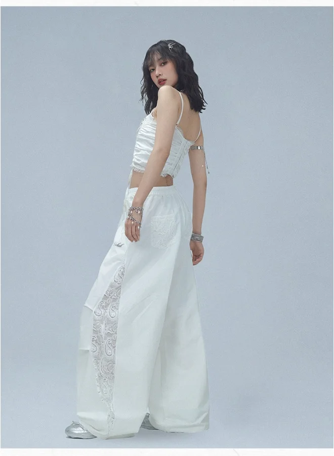 Madam Uniq Y2K Style Summer Quick-Dry Cropped Pants for American Street Dance Fashion