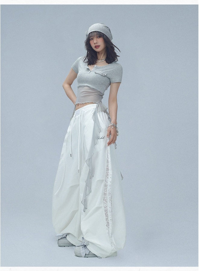 Madam Uniq Y2K Style Summer Quick-Dry Cropped Pants for American Street Dance Fashion - Image 1