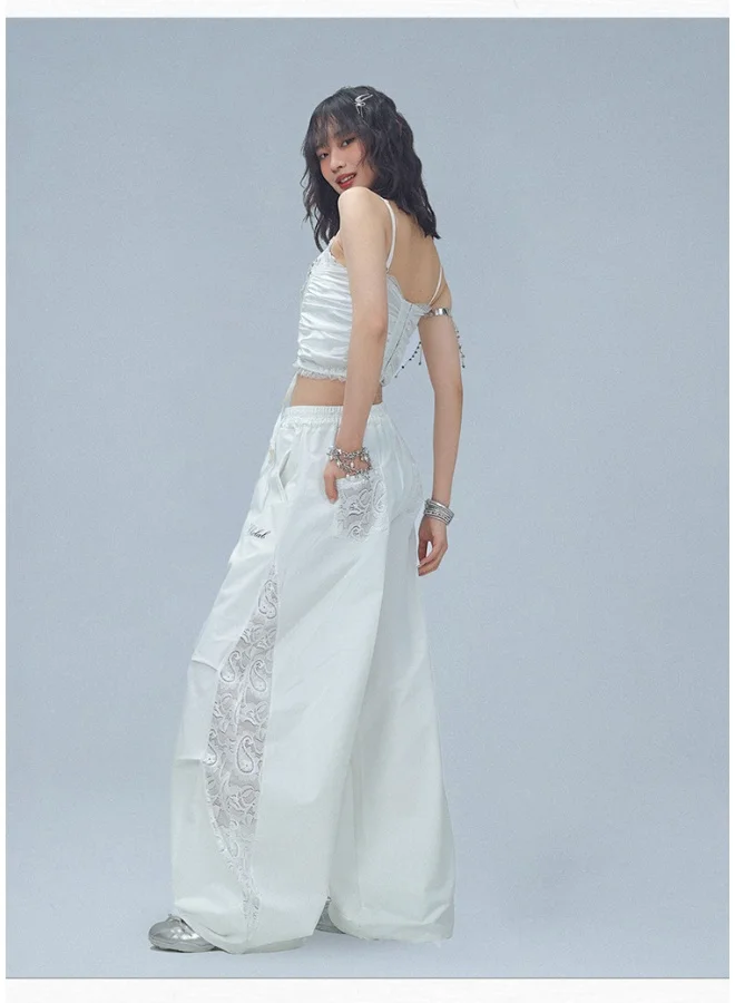 Madam Uniq Y2K Style Summer Quick-Dry Cropped Pants for American Street Dance Fashion