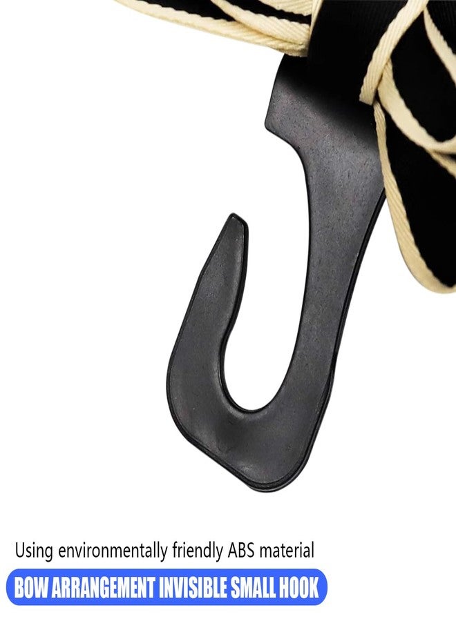 Mandark 2PCS Car Seat Headrest Hooks, Cute Bow Vehicle Hooks for Purses and Bags, Automotive Purse Hook Hanger Interior Decoration Accessories, Universal for SUV, Sedan, Truck (White/Polka Dot) - Image 3