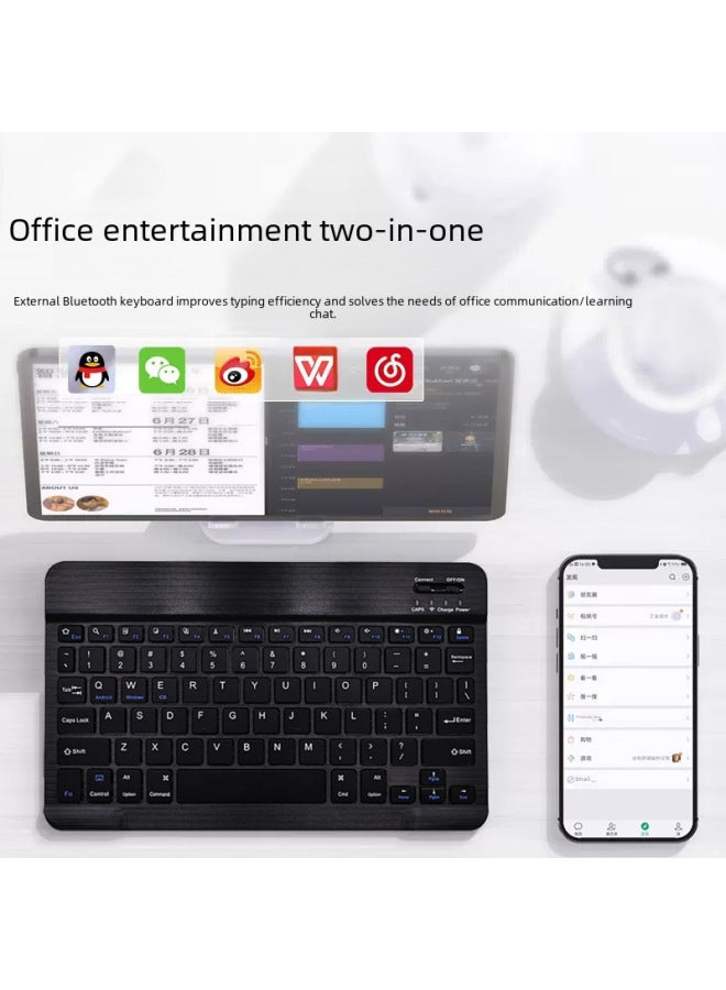 Digital Computer/tablet External Keyboard Touchpad Mouse Function-Color:7 Inch Bluetooth Keyboard (charging Cable)-Product Type:Qingshan Dai - Image 3